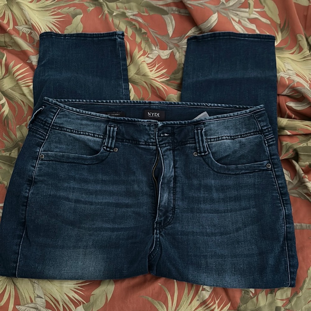 NYDJ Ami Skinny Cool Embrace Lift & Tuck Technology Cropped Jeans sz 14W